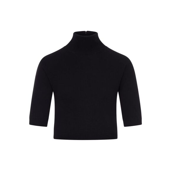 Max Mara Women Crop Turtleneck In Stretch Fabric